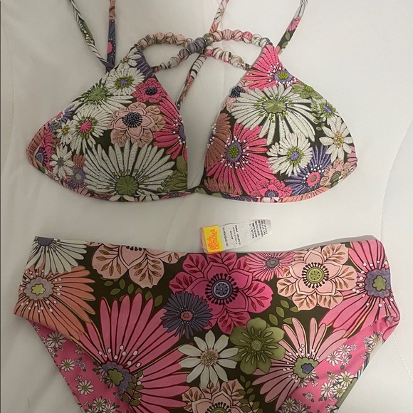 Colorful Floral Bikini Set - Picture 1 of 4